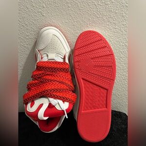 men shoes Curb Sneakers White Red – Size 43 – Made in Italy – Streetwear